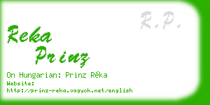 reka prinz business card